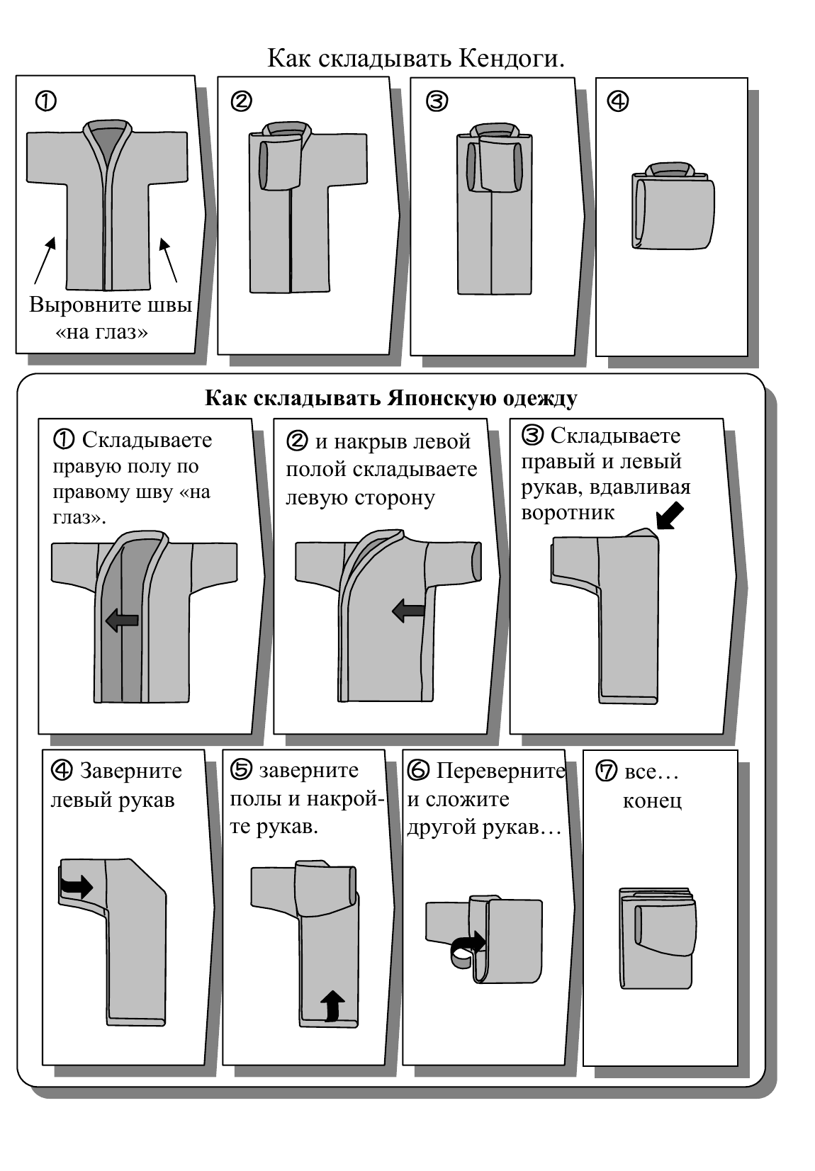 Складывание кэндоги — пошаговая схема